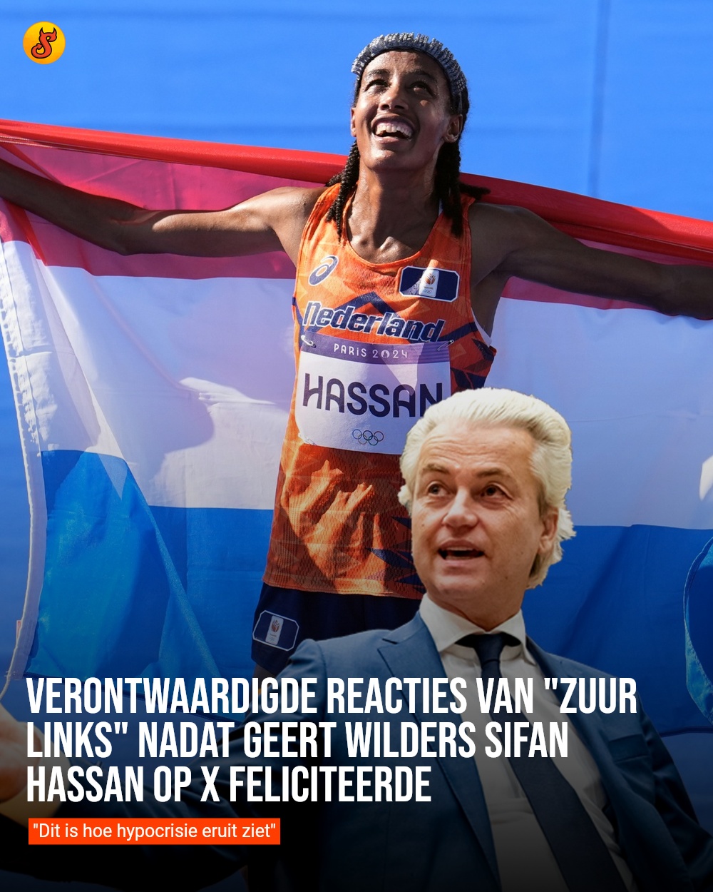 Verontwaardigde reacties van "zuur links" nadat Geert Wilders Sifan Hassan op X feliciteerde