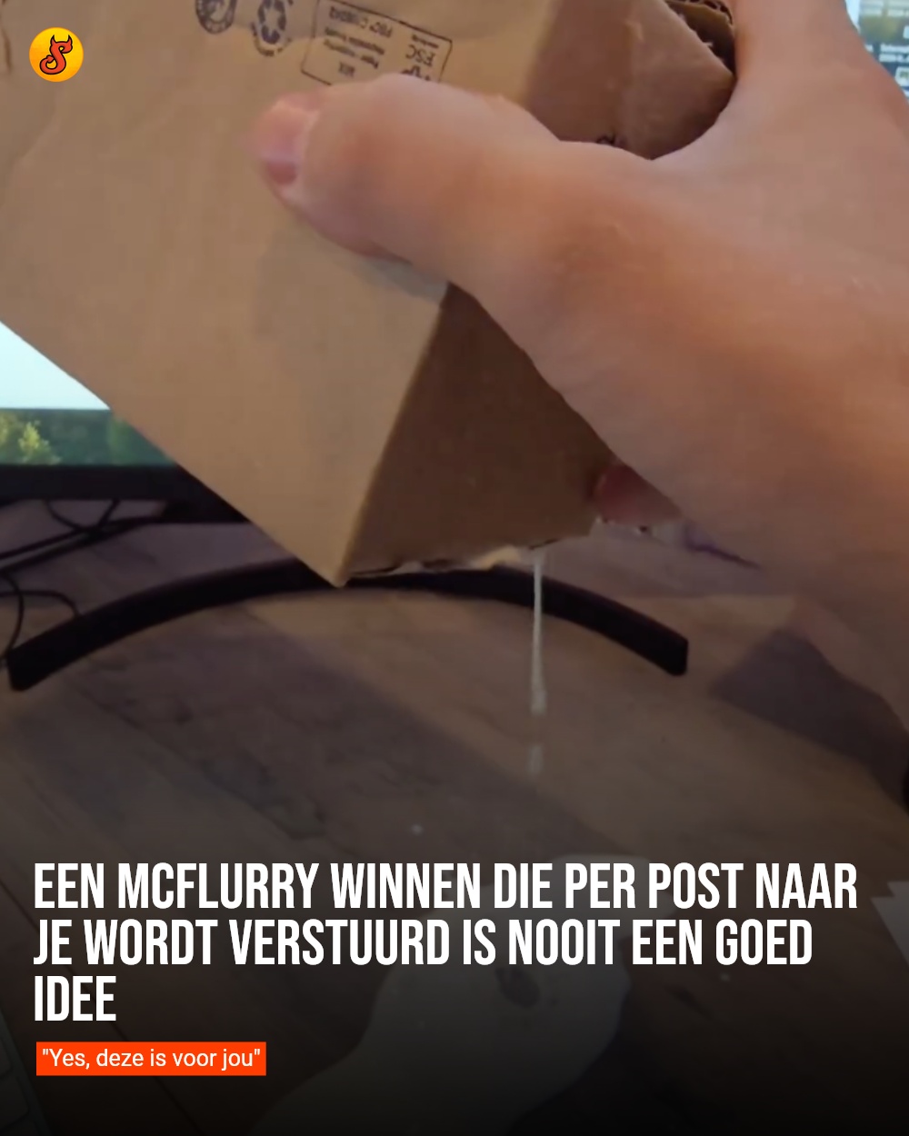 Een McFlurry winnen die per post naar je wordt verstuurd is NOOIT een goed idee