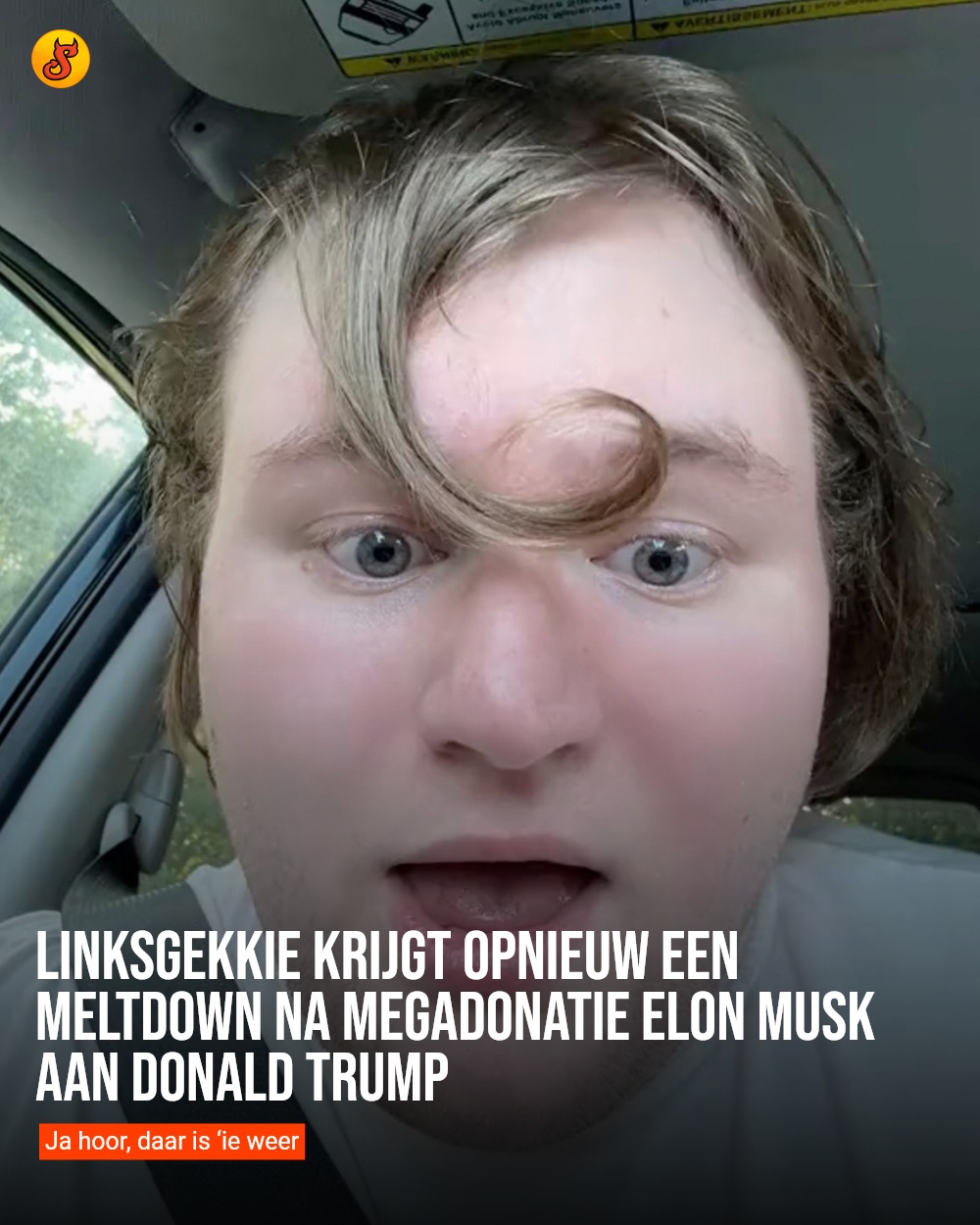 Linksgekkie krijgt opnieuw een meltdown na megadonatie Elon Musk aan Donald Trump