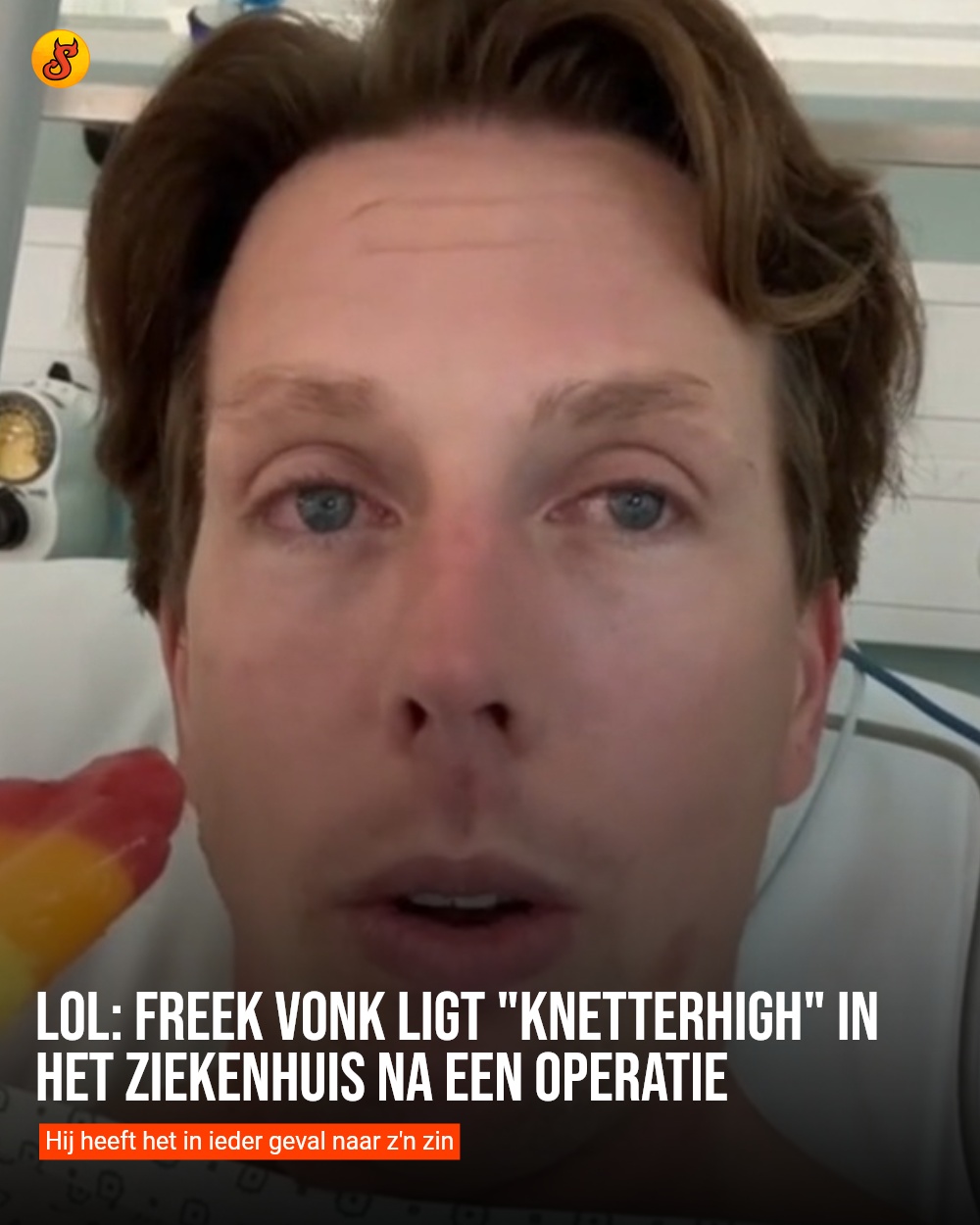 LOL: Freek Vonk ligt "knetterhigh" in het ziekenhuis na een operatie