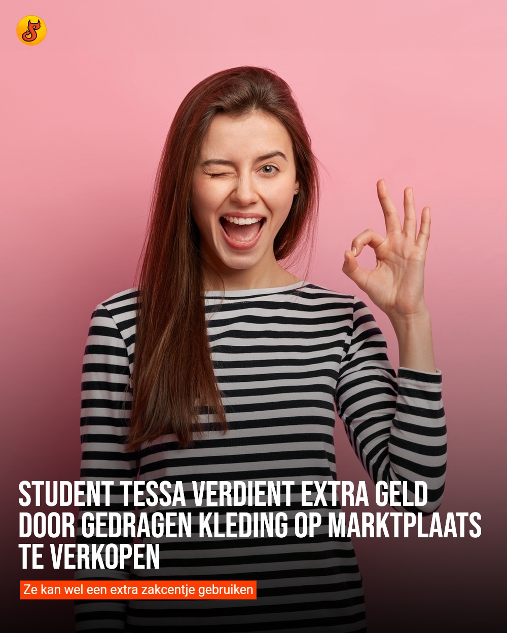 Student Tessa verdient extra geld door gedragen kleding op Marktplaats te verkopen