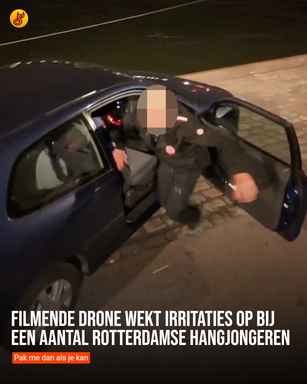 Filmende drone wekt irritaties op bij een aantal Rotterdamse hangjongeren