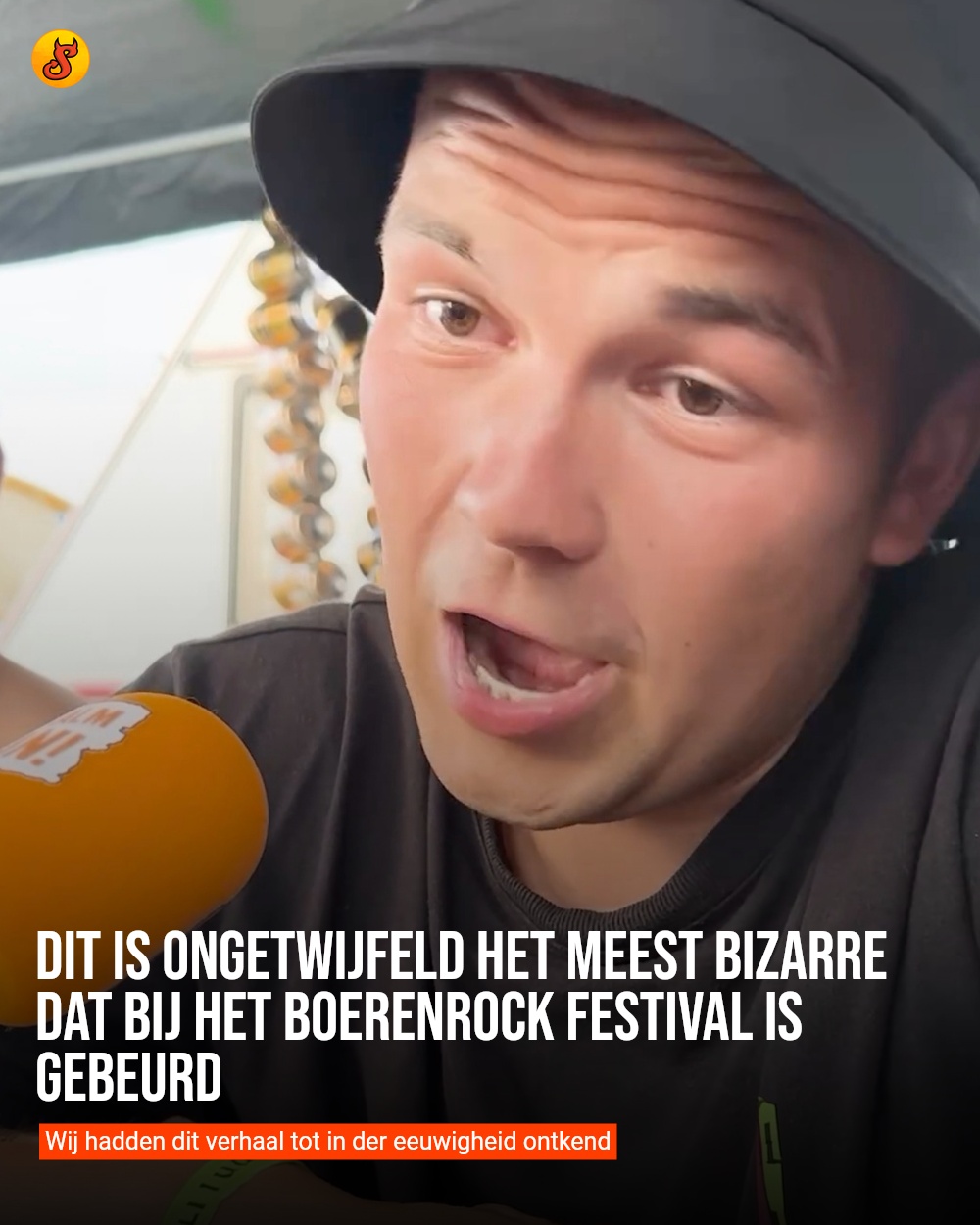 Dit is ongetwijfeld het meest bizarre dat bij het Boerenrock Festival is gebeurd