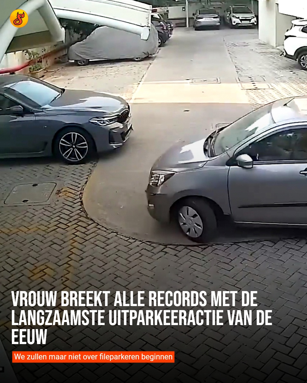 Vrouw breekt alle records met de langzaamste uitparkeeractie van de eeuw