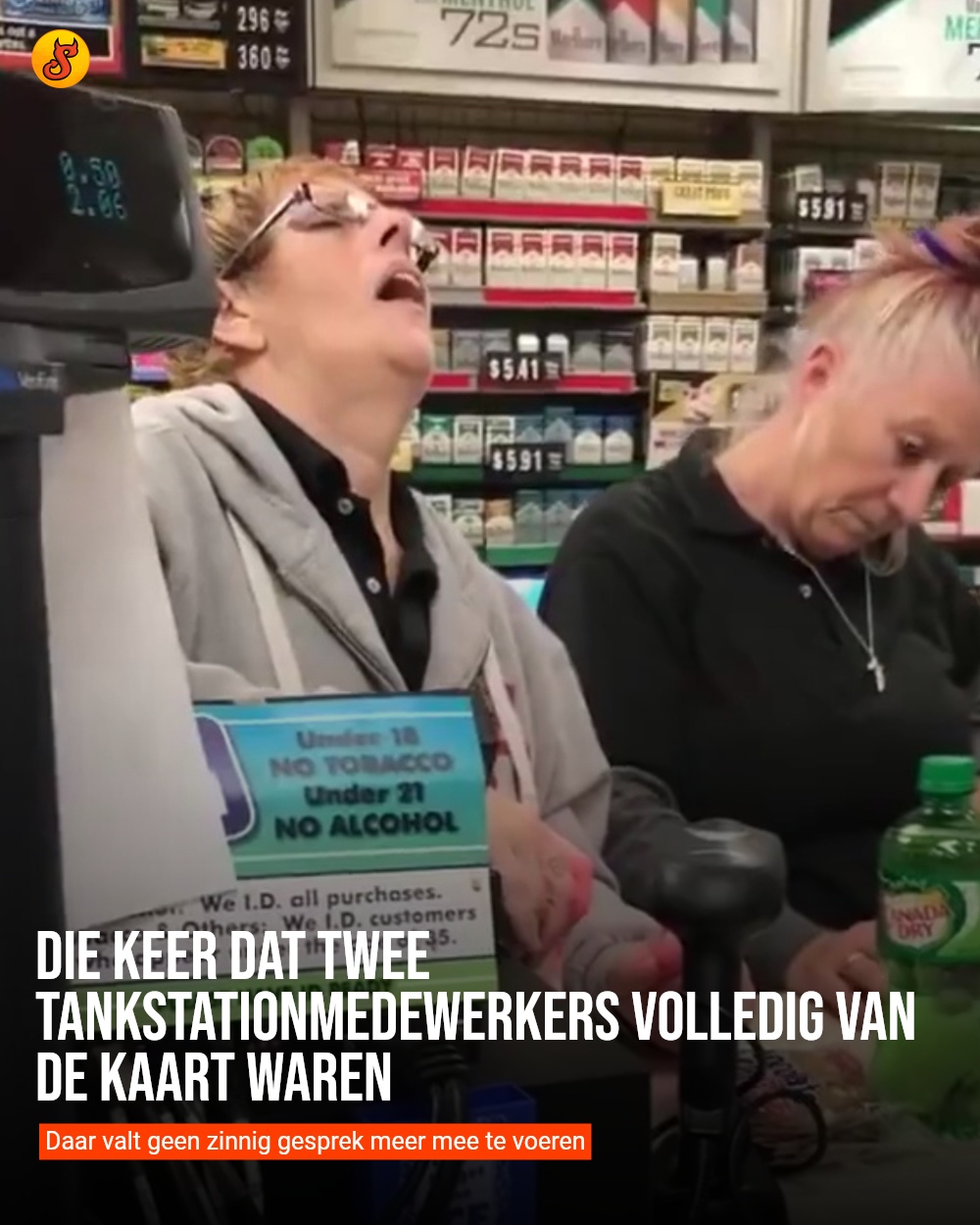 Die keer dat twee tankstationmedewerkers volledig van de kaart waren