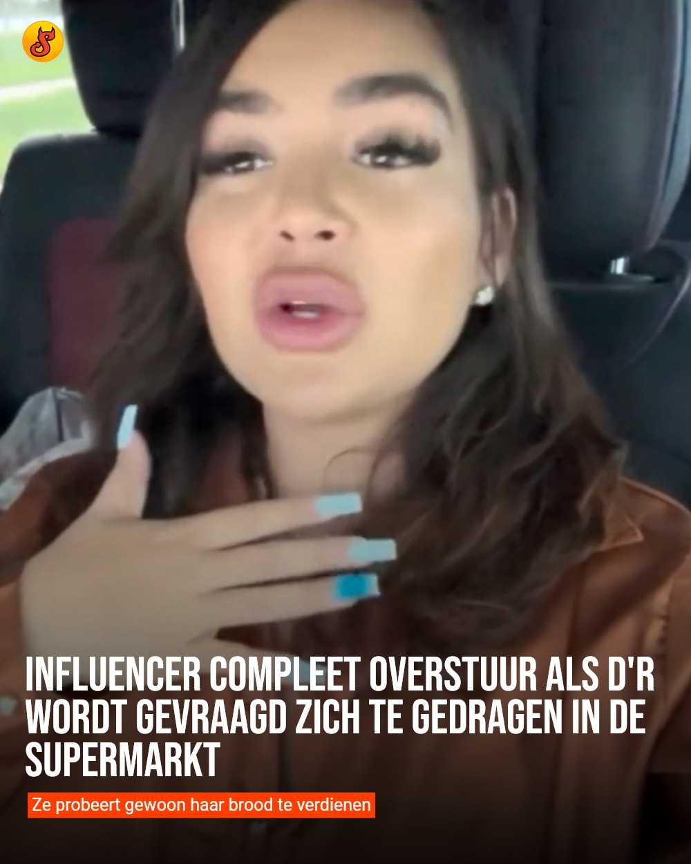 Influencer compleet overstuur als d'r wordt gevraagd zich te gedragen in de supermarkt