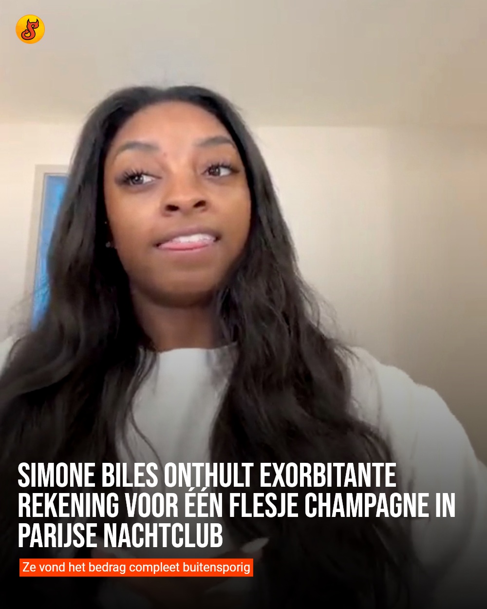 Simone Biles onthult exorbitante rekening voor één flesje Champagne in Parijse nachtclub