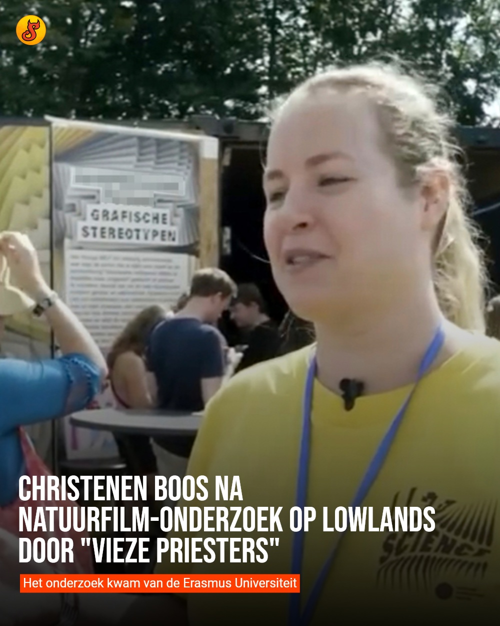 Christenen boos na natuurfilm-onderzoek op Lowlands door "vieze priesters"