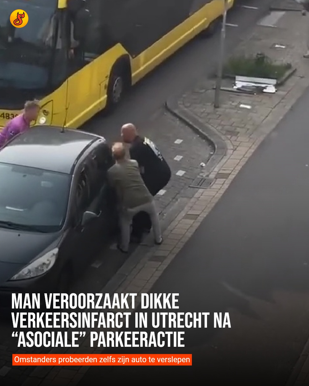 Man veroorzaakt dikke verkeersinfarct in Utrecht na “asociale” parkeeractie