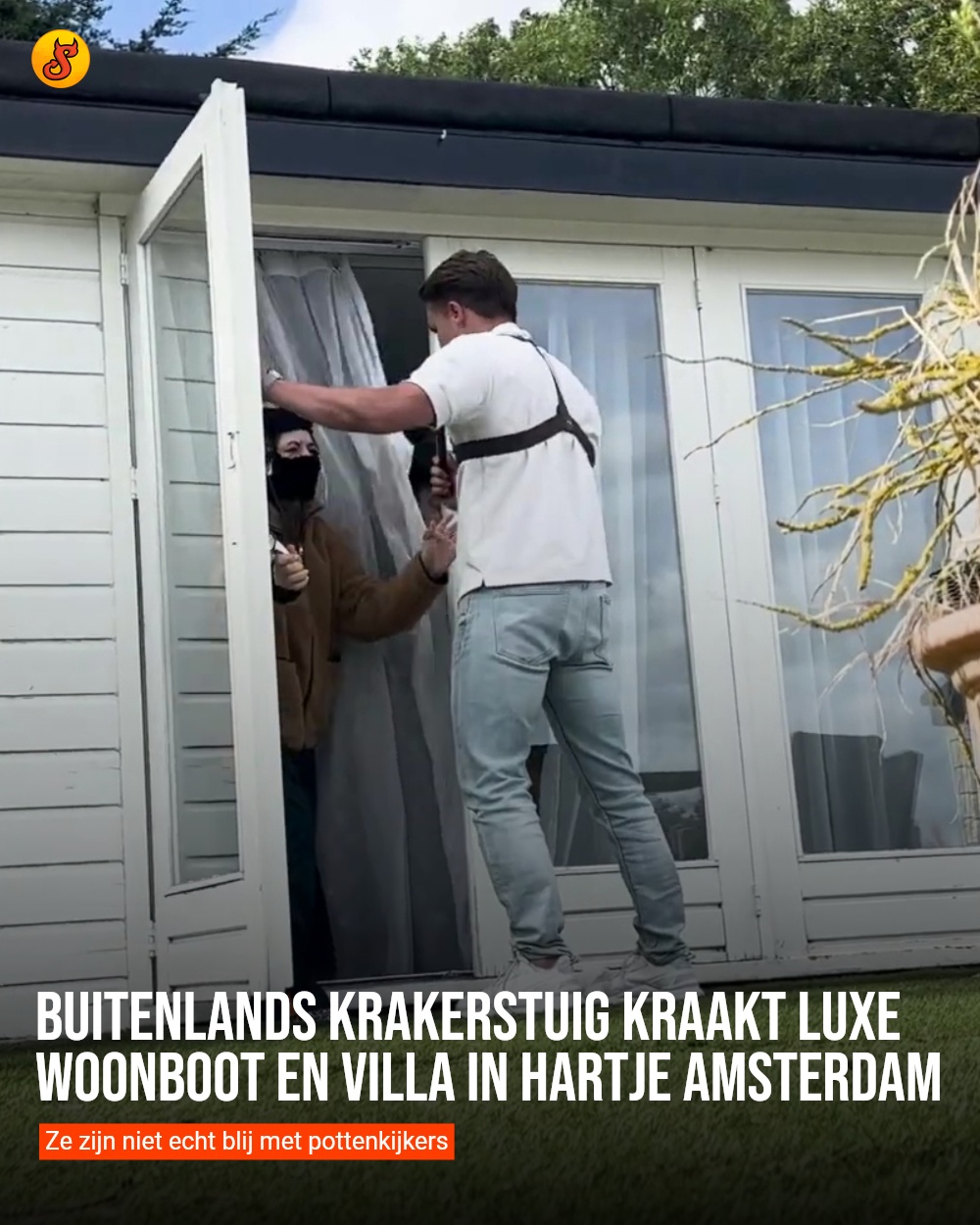Buitenlands krakerstuig kraakt luxe woonboot en villa in hartje Amsterdam