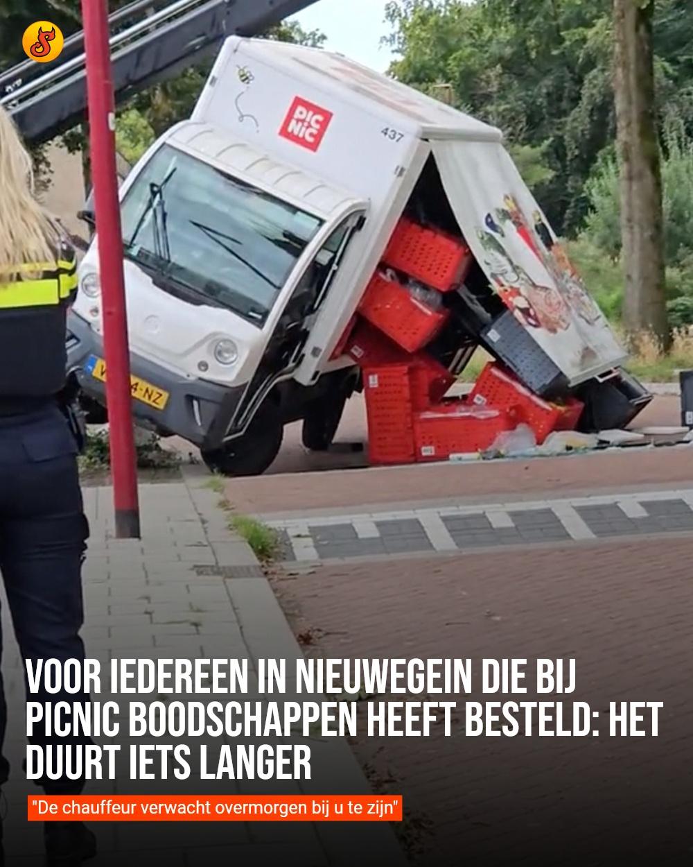 Voor iedereen in Nieuwegein die bij Picnic boodschappen heeft besteld: het duurt iets langer