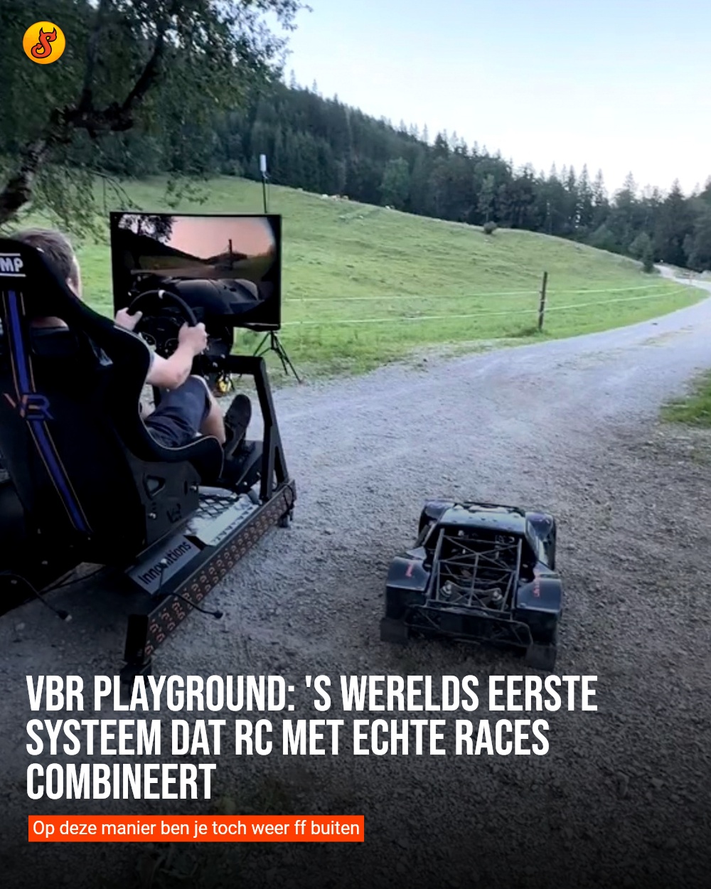 VBR Playground: 's werelds eerste systeem dat RC met echte races combineert