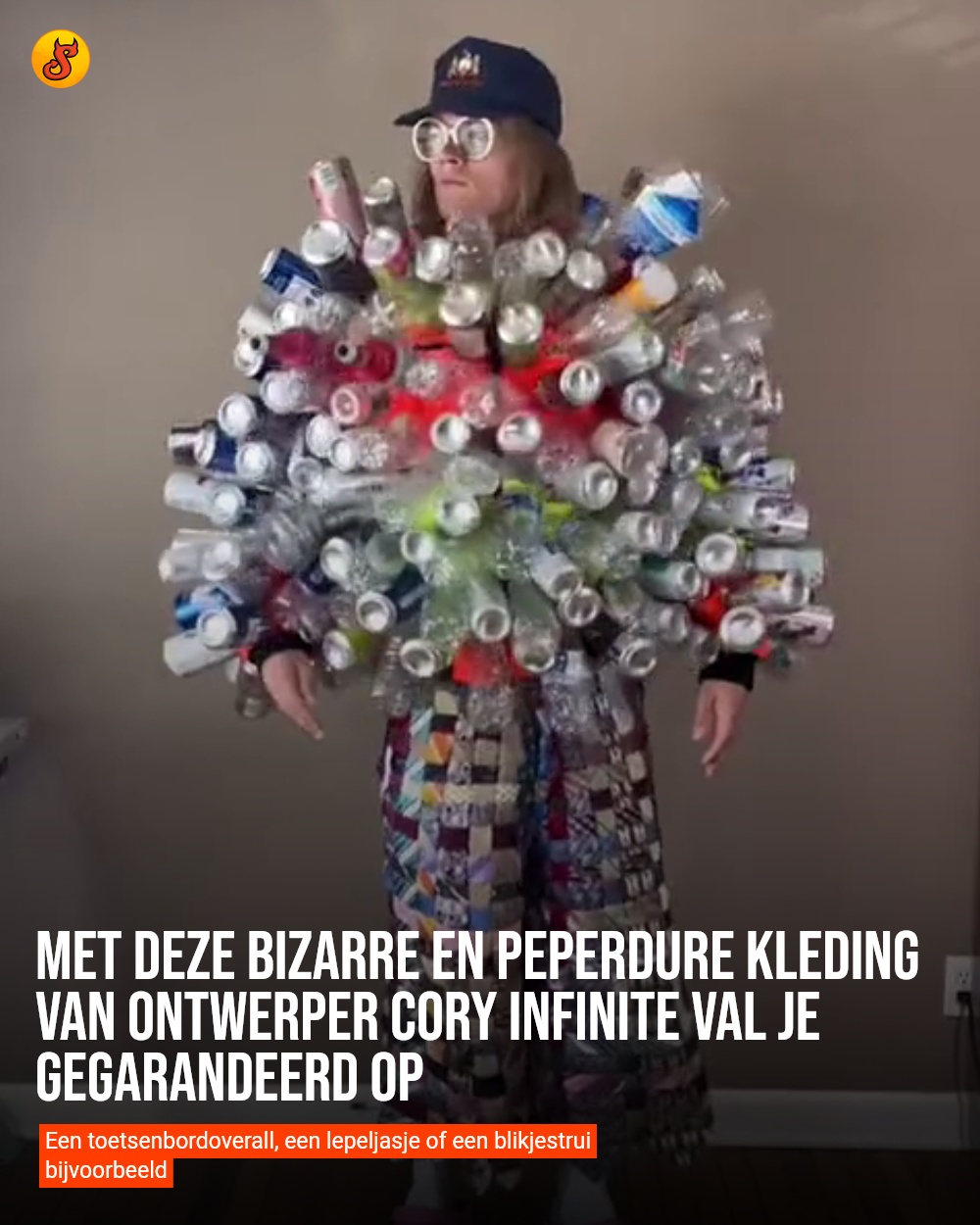 Met deze bizarre en peperdure kleding van ontwerper Cory Infinite val je gegarandeerd op