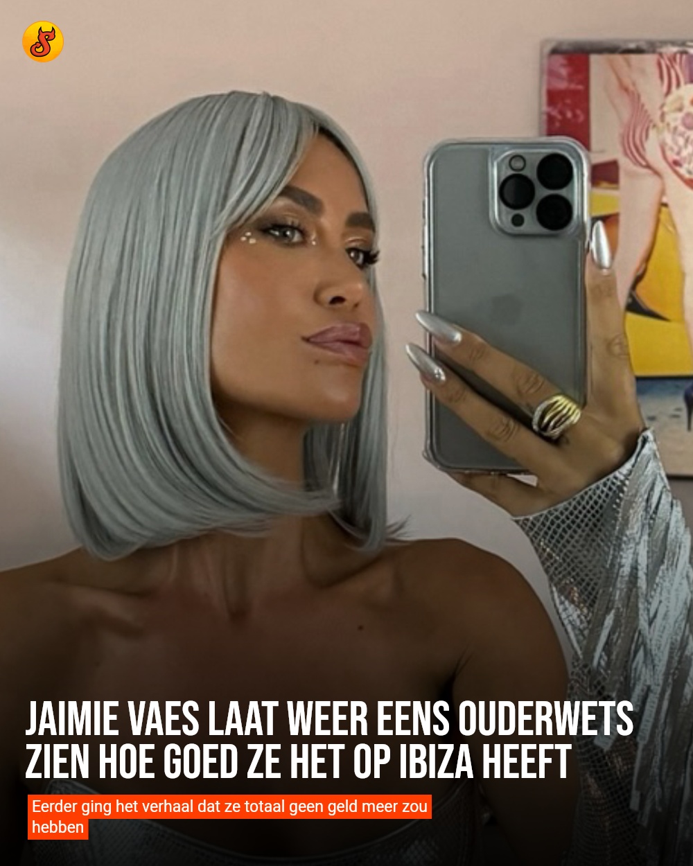 Jaimie Vaes laat weer eens ouderwets zien hoe goed ze het op Ibiza heeft