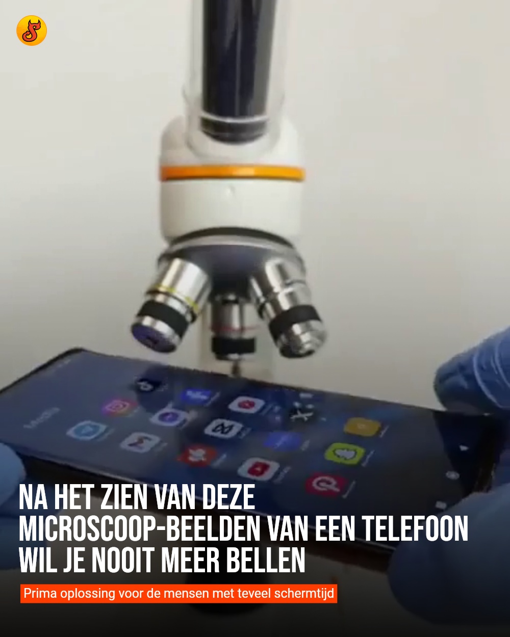 Na het zien van deze microscoop-beelden van een telefoon wil je NOOIT meer bellen