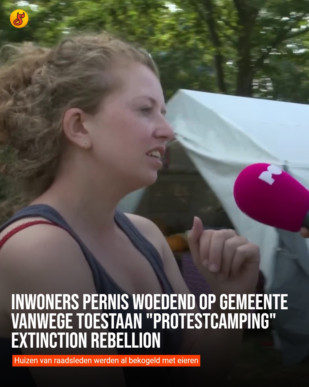 Inwoners Pernis woedend op gemeente vanwege toestaan "protestcamping" Extinction Rebellion