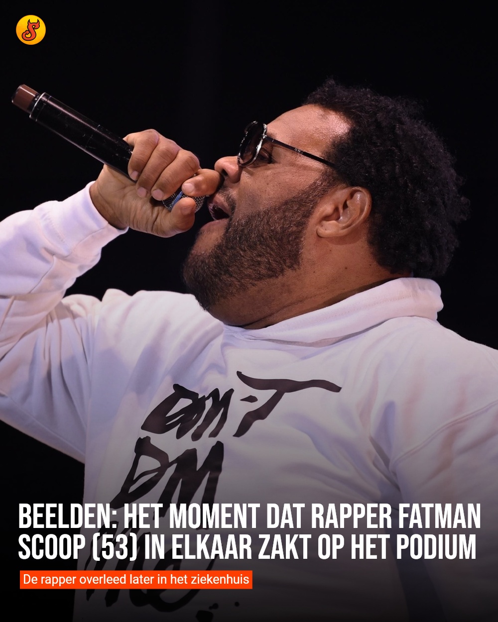 Beelden: Het moment dat Rapper Fatman Scoop (53) in elkaar zakt op het podium