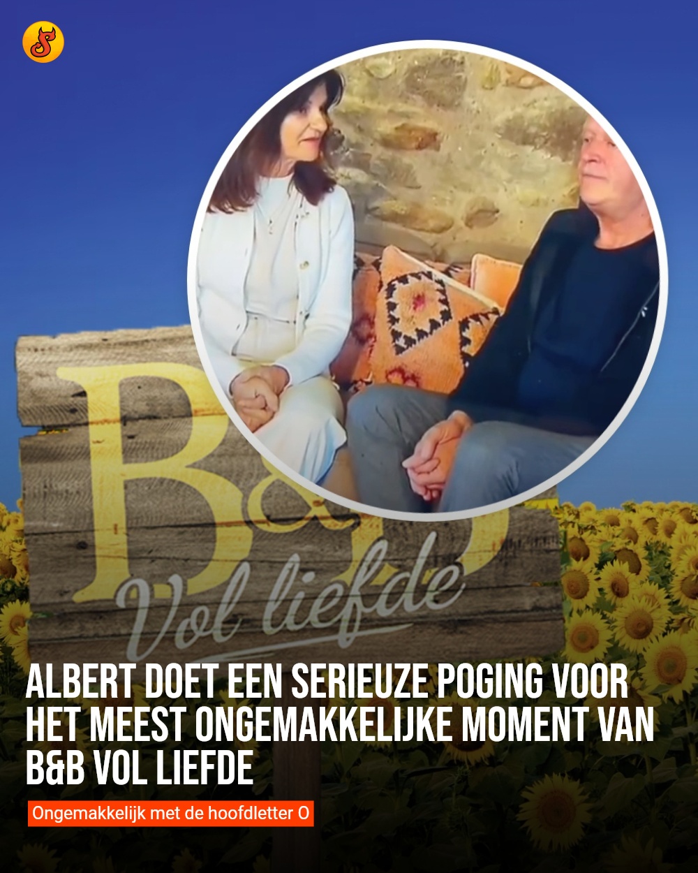 Albert doet een serieuze poging voor het meest ongemakkelijke moment van B&B Vol Liefde