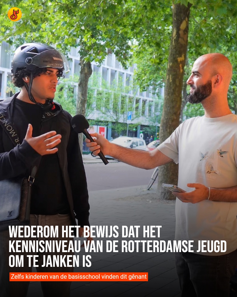 Wederom het bewijs dat het kennisniveau van de Rotterdamse jeugd om te janken is