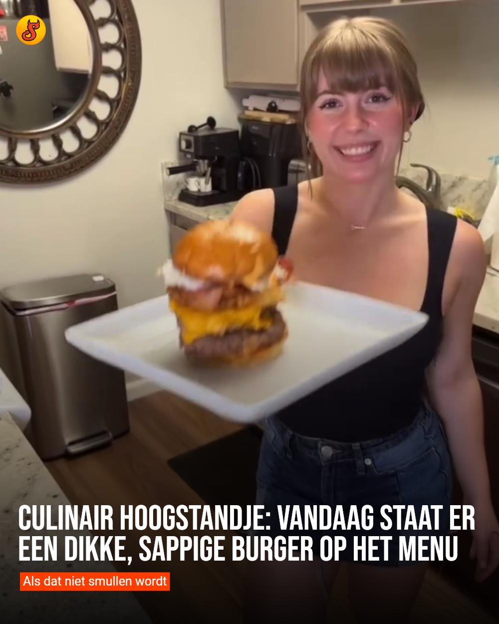 Culinair hoogstandje: Vandaag staat er een dikke, sappige burger op het menu