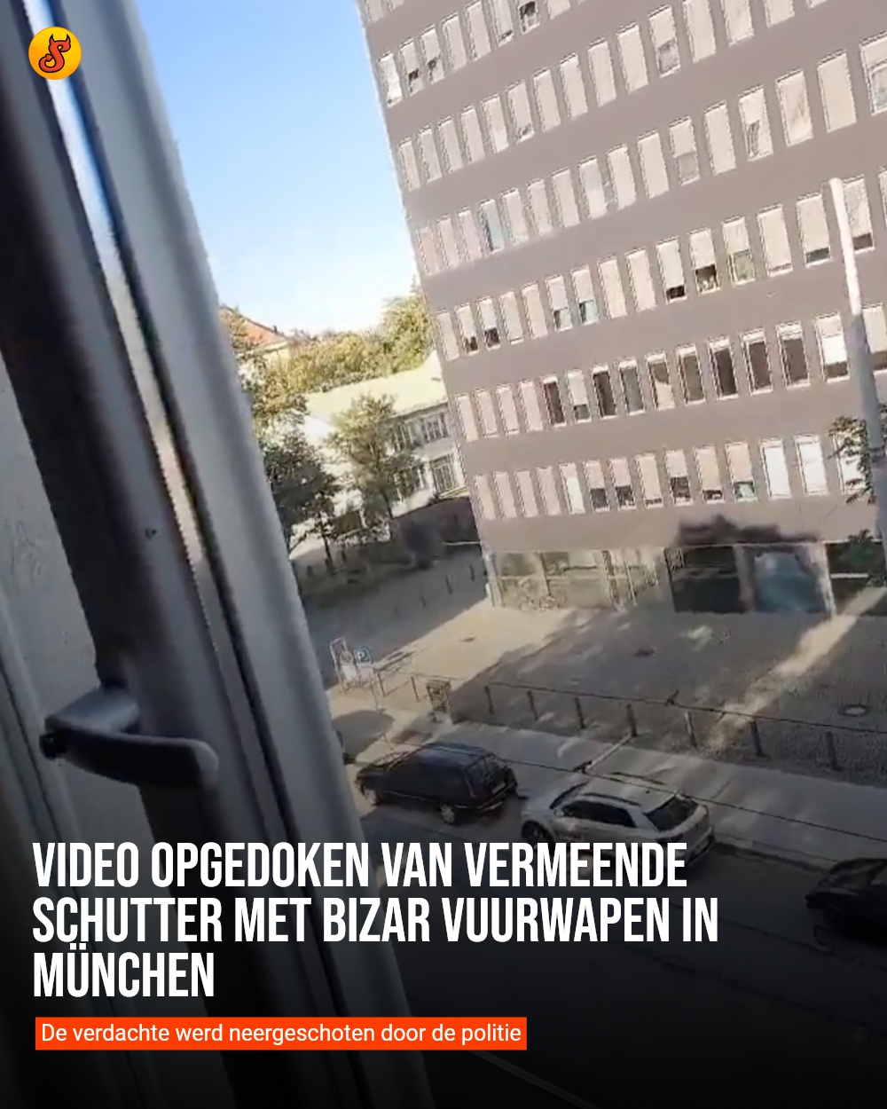 Video opgedoken van vermeende schutter met bizar vuurwapen in München