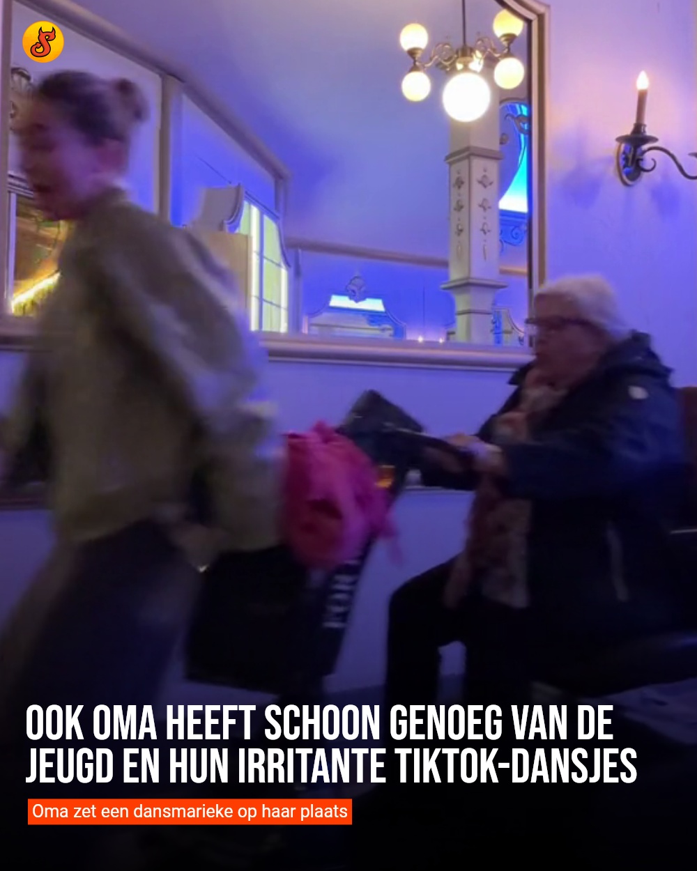 Ook oma heeft schoon genoeg van de jeugd en hun irritante TikTok-dansjes