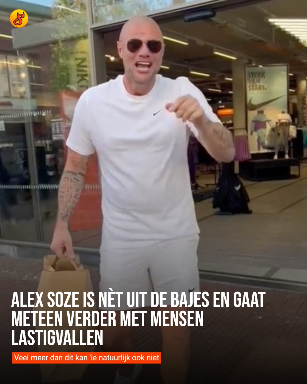 Alex Soze is nèt uit de bajes en gaat meteen verder met mensen lastigvallen