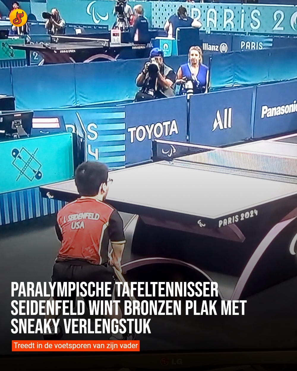 Paralympische tafeltennisser Seidenfeld wint bronzen plak met sneaky verlengstuk