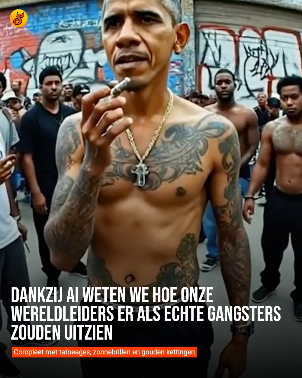 Dankzij AI weten we hoe onze wereldleiders er als echte gangsters zouden uitzien