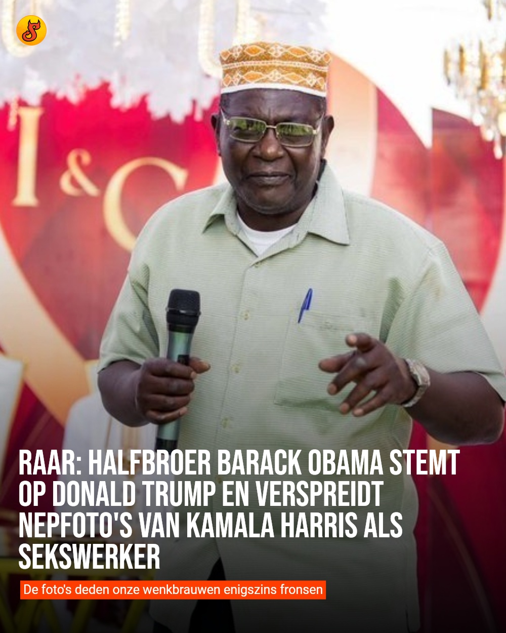 Raar: Halfbroer Barack Obama stemt op Donald Trump en verspreidt nepfoto's van Kamala Harris als sekswerker
