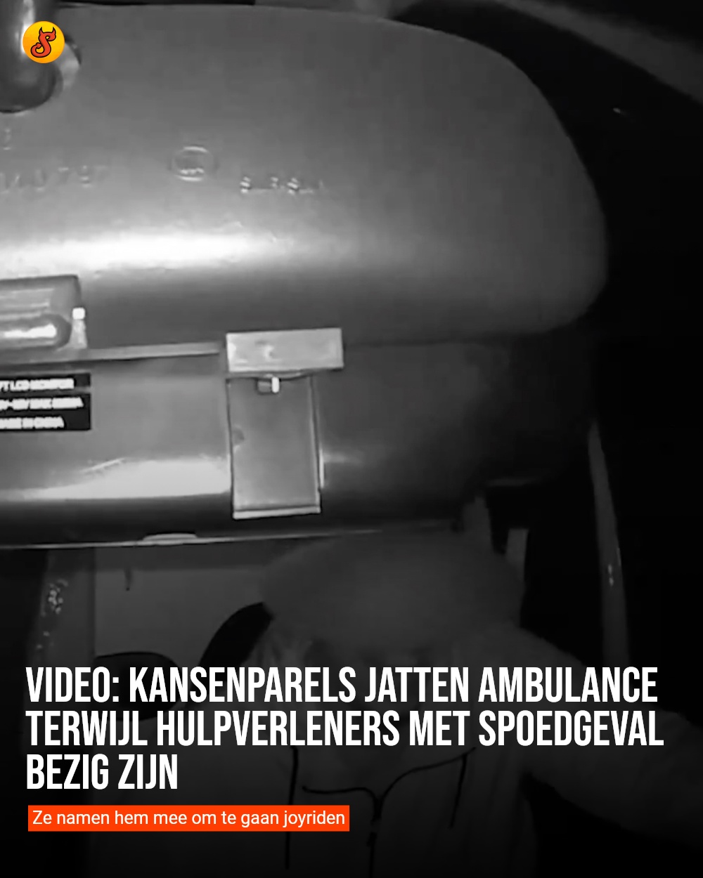 Video: Kansenparels jatten ambulance terwijl hulpverleners met spoedgeval bezig zijn