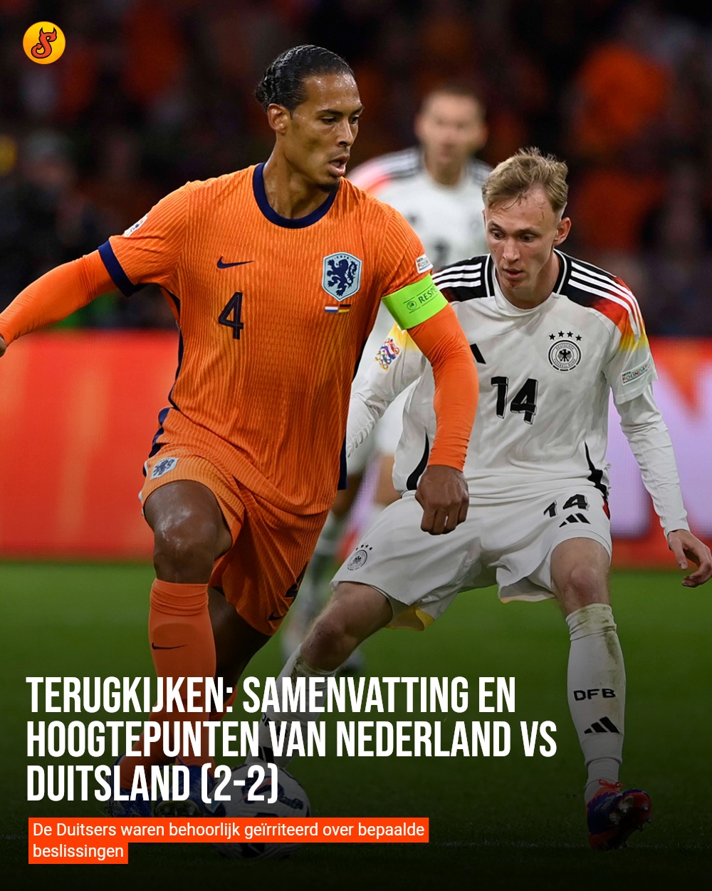 Terugkijken: Samenvatting en hoogtepunten van Nederland vs Duitsland (2-2)