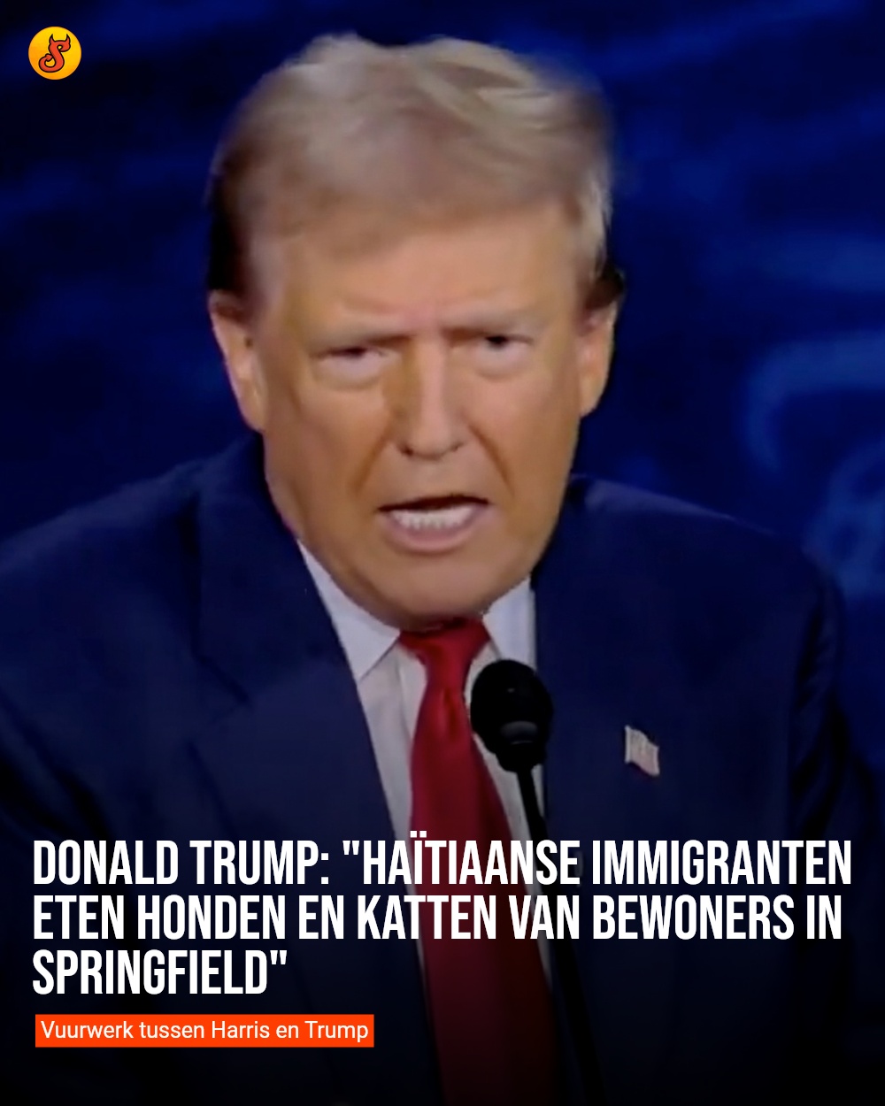Donald Trump: "Haïtiaanse immigranten eten honden en katten van bewoners in Springfield"