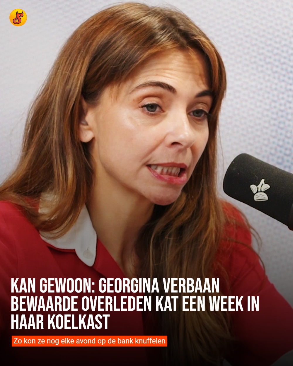 Kan gewoon: Georgina Verbaan bewaarde overleden kat een week in haar koelkast