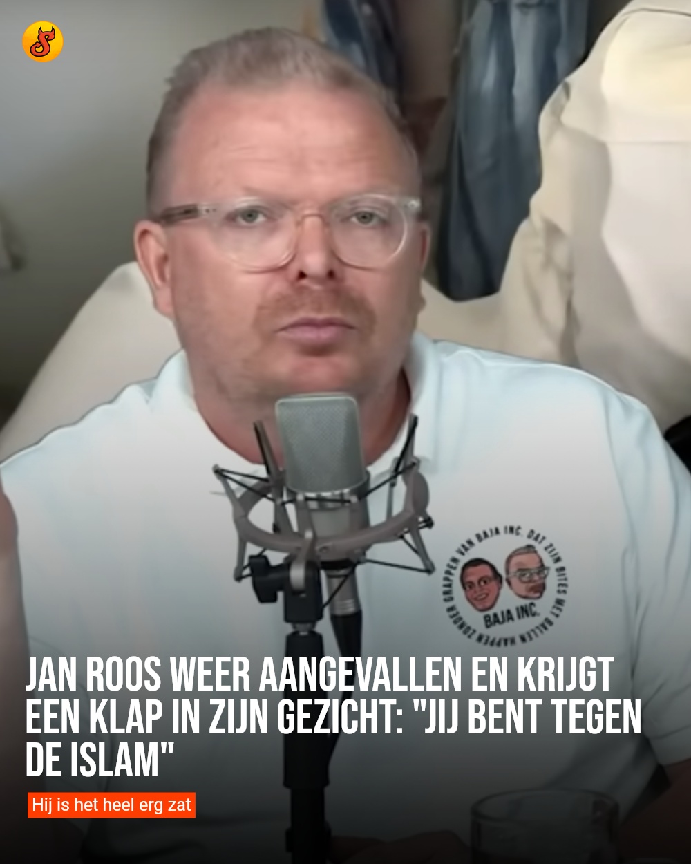 Jan Roos weer aangevallen en krijgt een klap in zijn gezicht: "Jij bent tegen de islam"