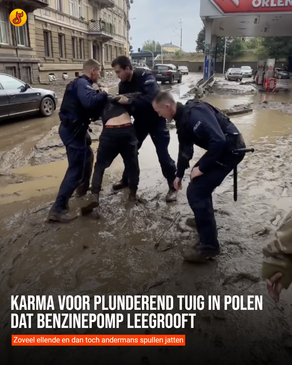 Karma voor plunderend tuig in Polen dat benzinepomp leegrooft