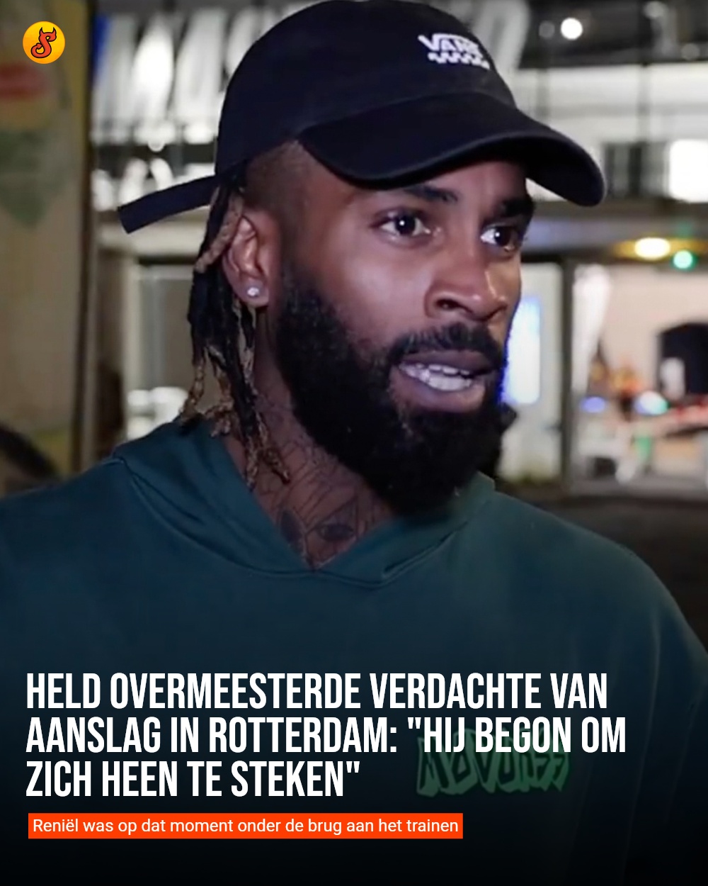 Held overmeesterde verdachte van aanslag in Rotterdam: "Hij begon om zich heen te steken"