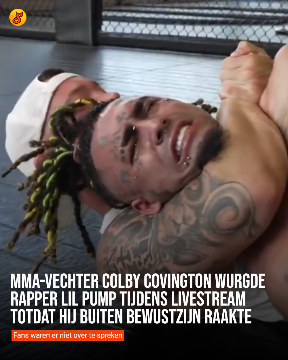 MMA-vechter Colby Covington wurgde rapper Lil Pump tijdens livestream totdat hij buiten bewustzijn raakte