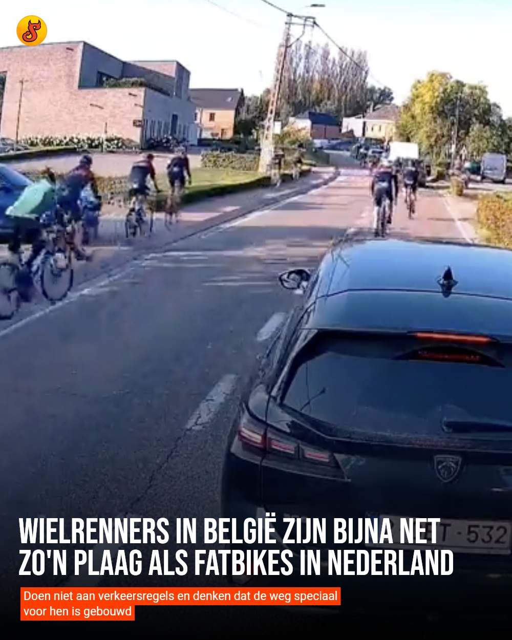 Wielrenners in België zijn bijna net zo'n plaag als fatbikes in Nederland