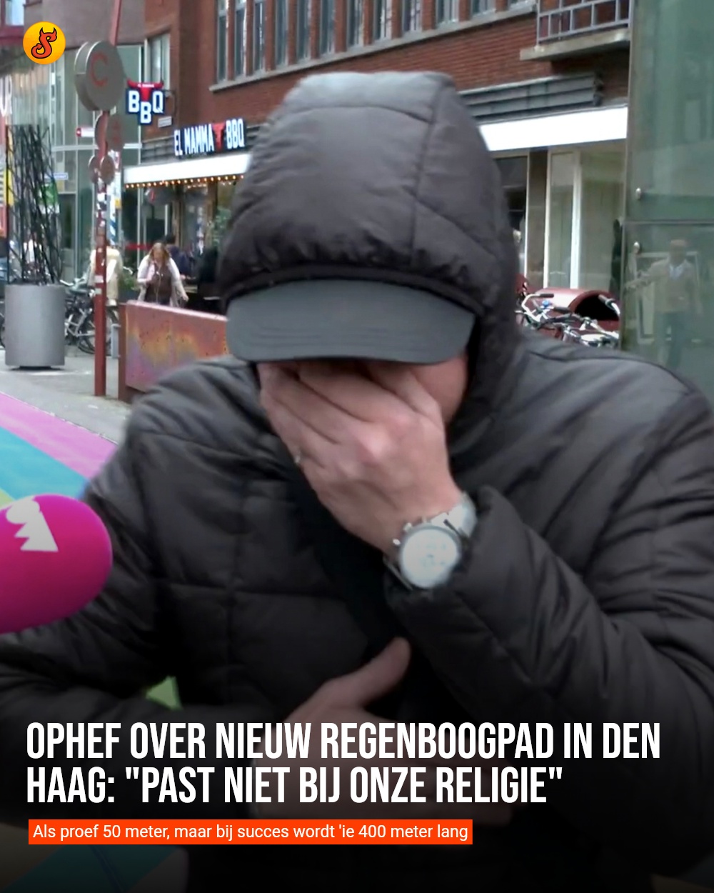 Ophef over nieuw regenboogpad in Den Haag: "Past niet bij onze religie"