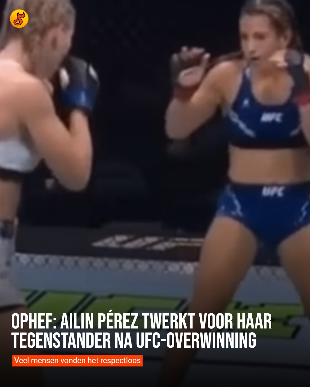 Ophef: Ailin Pérez twerkt voor haar tegenstander na UFC-overwinning