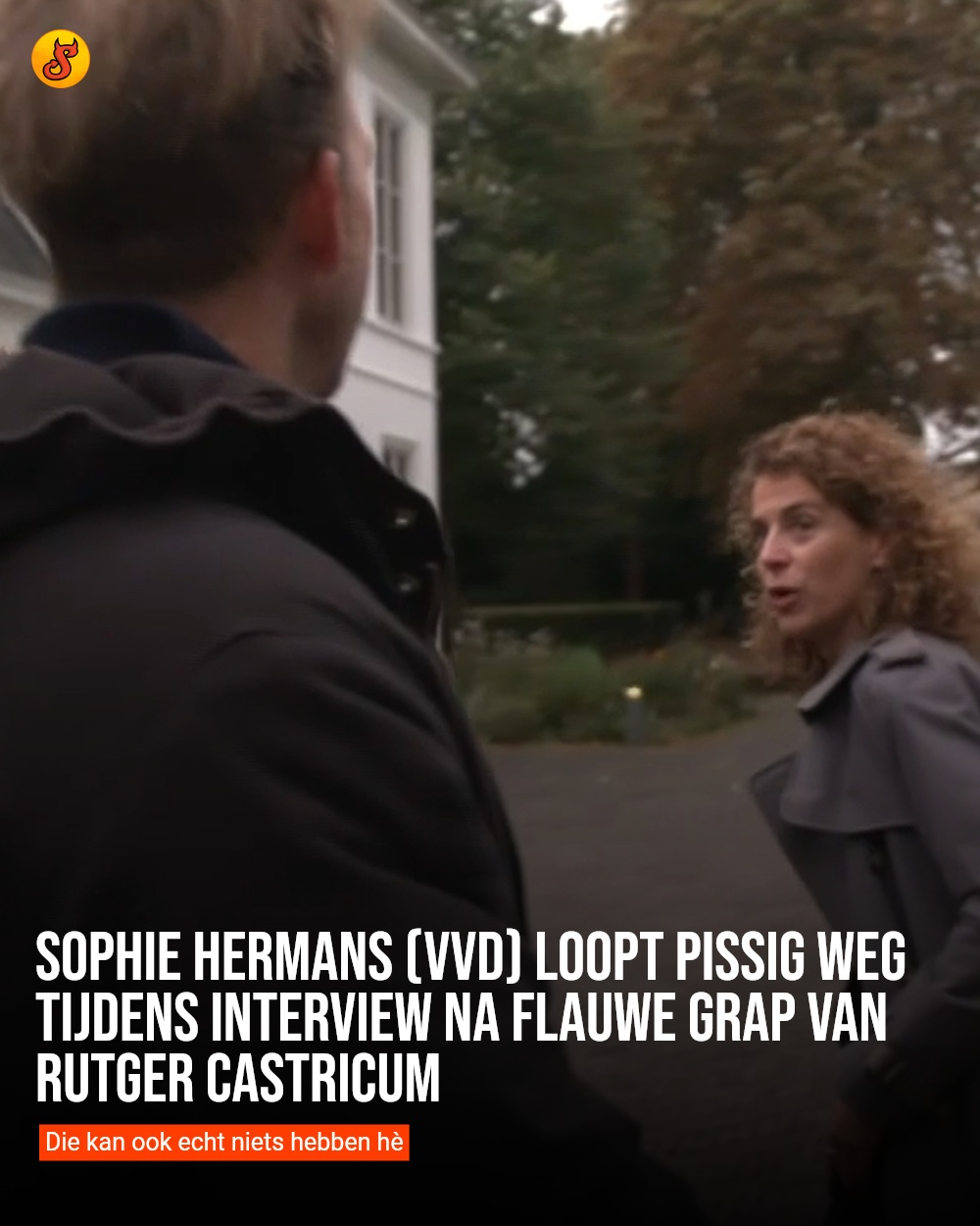 Sophie Hermans (VVD) loopt pissig weg tijdens interview na flauwe grap van Rutger Castricum