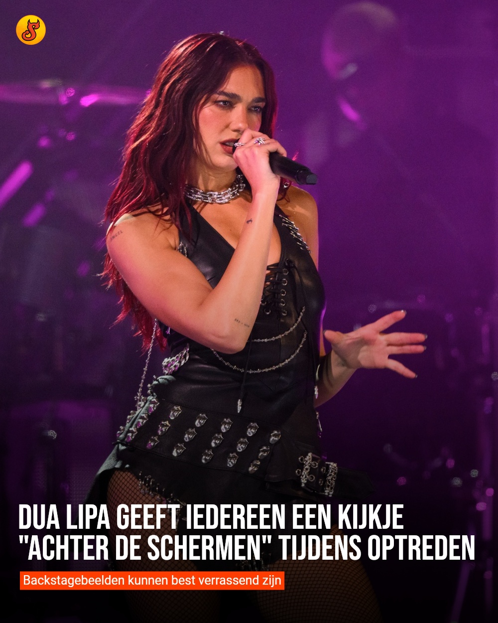 Dua Lipa geeft iedereen een kijkje "achter de schermen" tijdens optreden