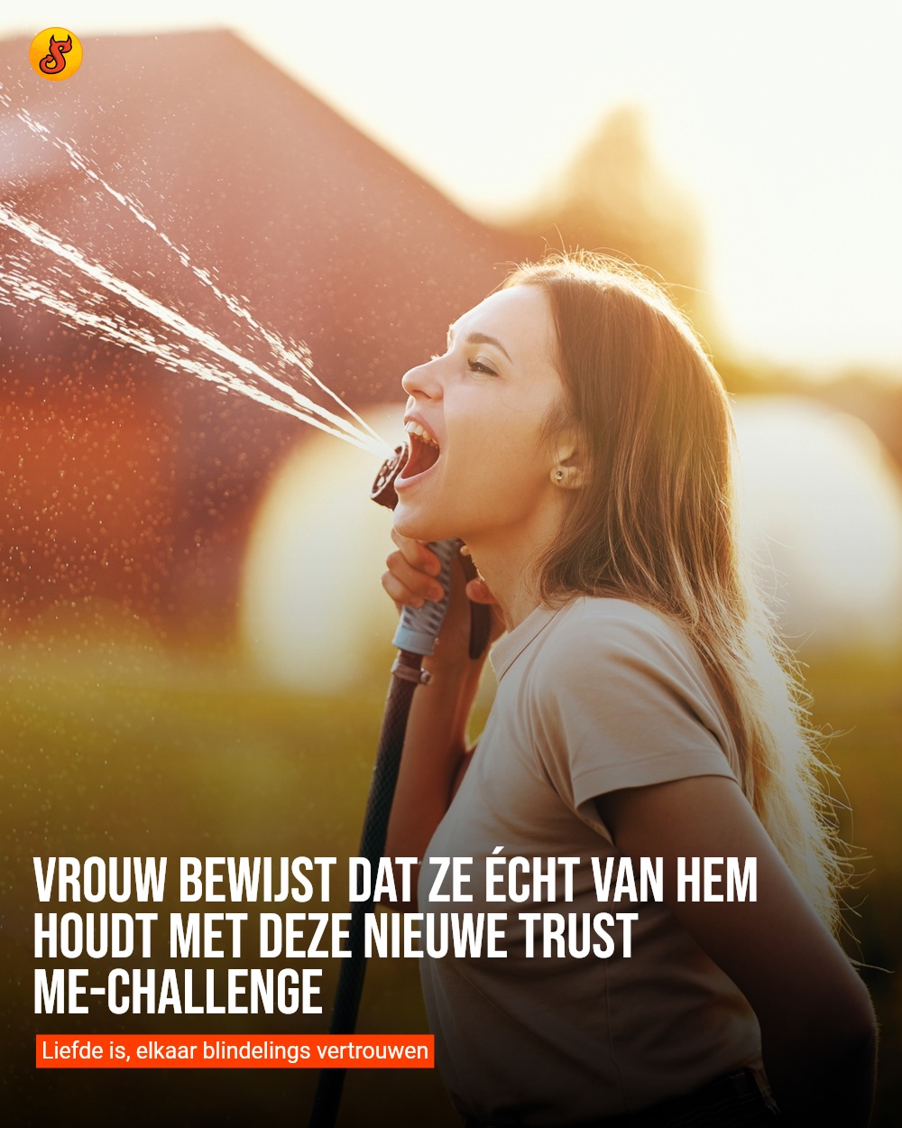 Vrouw bewijst dat ze écht van hem houdt met deze nieuwe trust me-challenge