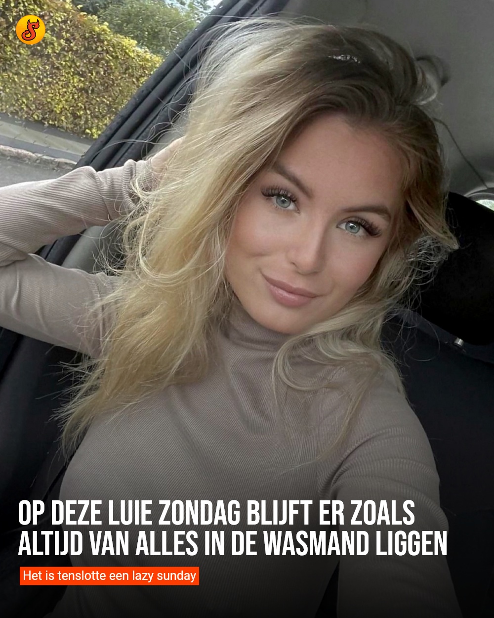 Op deze luie zondag blijft er zoals altijd van alles in de wasmand liggen