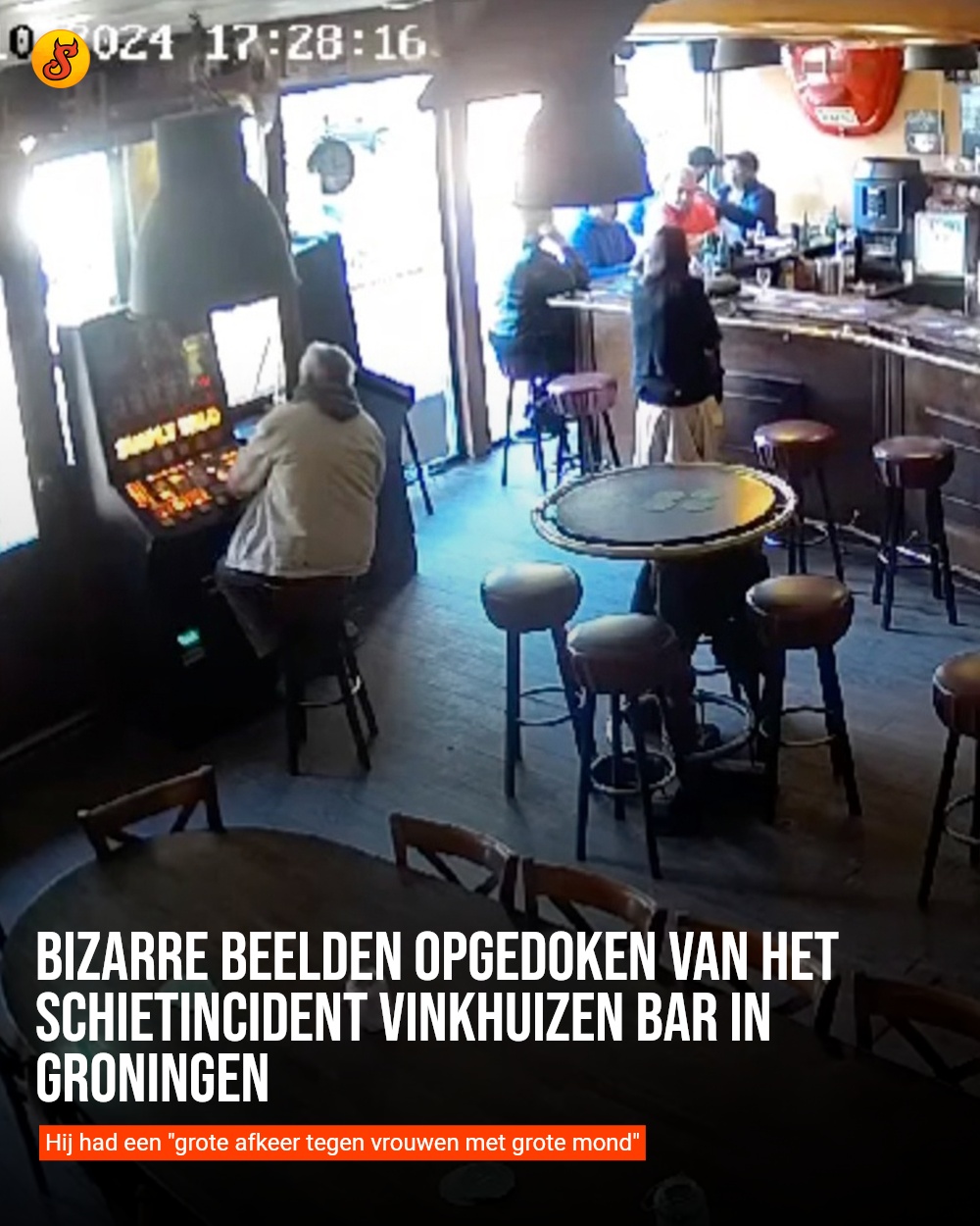 Bizarre beelden opgedoken van het schietincident Vinkhuizen Bar in Groningen