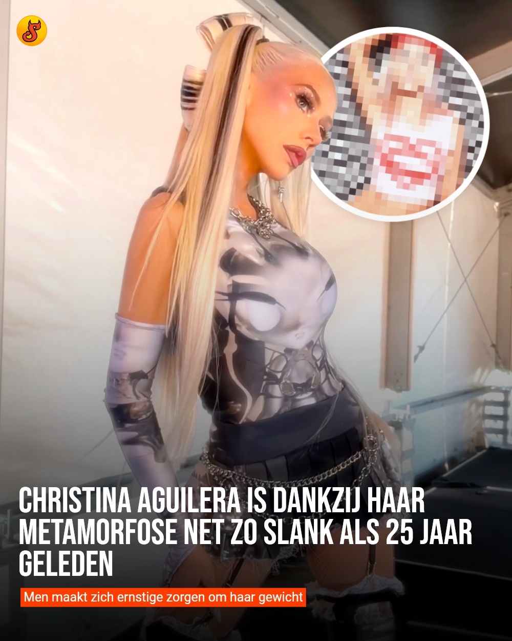 Christina Aguilera is dankzij haar metamorfose net zo slank als 25 jaar geleden
