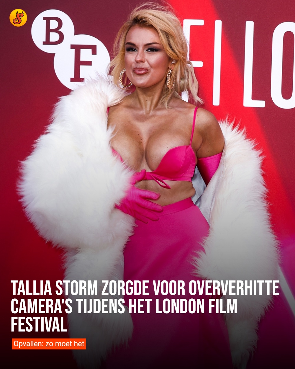 Tallia Storm zorgde voor oververhitte camera's tijdens het London Film Festival