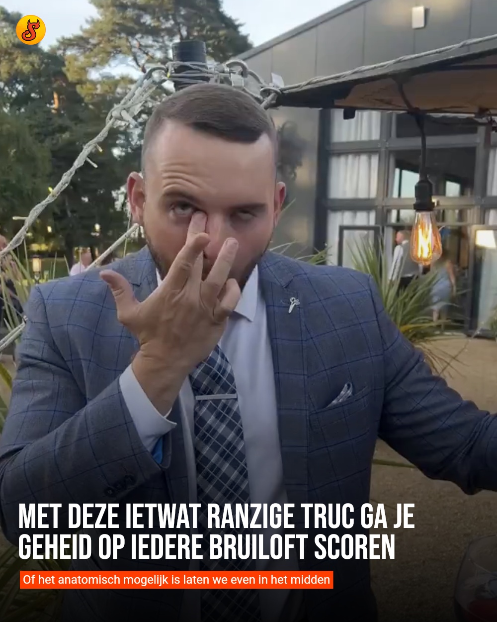 Met deze ietwat ranzige truc ga je geheid op iedere bruiloft scoren