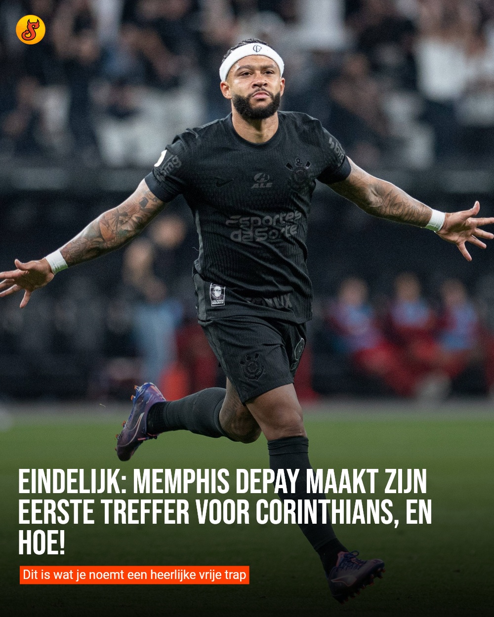 Eindelijk: Memphis Depay maakt zijn eerste treffer voor Corinthians, en hoe!
